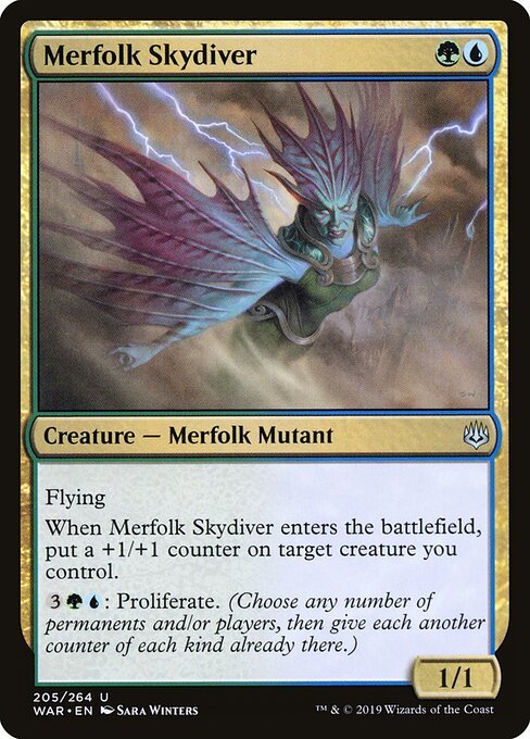 Merfolk Skydiver card from WAR #205