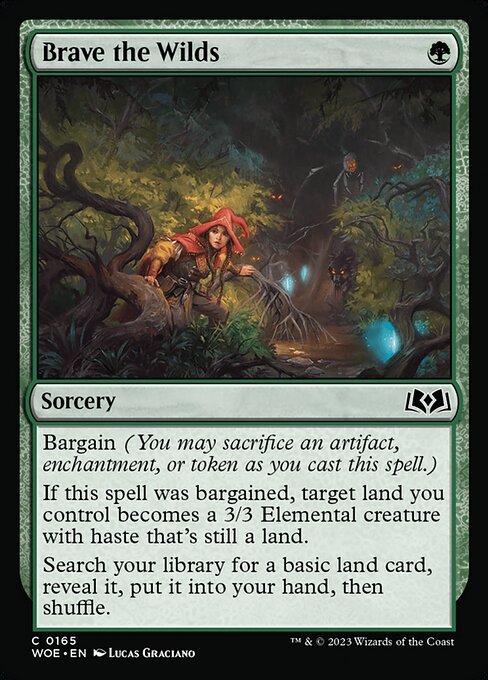 Brave the Wilds card from WOE #165