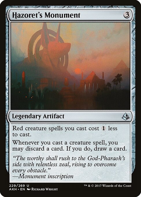 Hazoret's Monument card from AKH #229