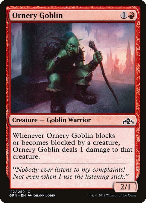 Ornery Goblin card from GRN #112