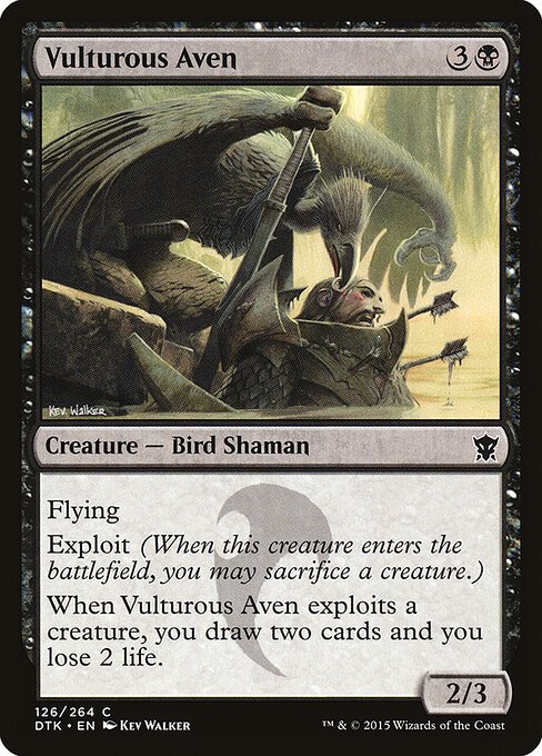 Vulturous Aven card from DTK #126