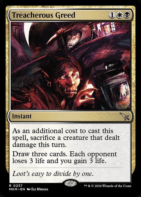 Treacherous Greed card from MKM #237