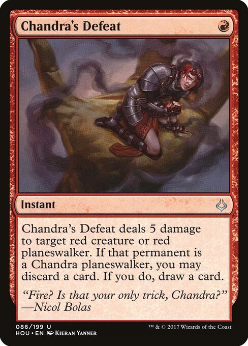 Chandra's Defeat card from HOU #86