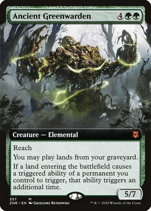 Ancient Greenwarden card from ZNR #357