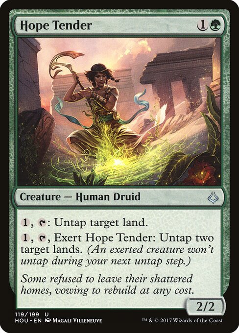 Hope Tender card from HOU #119