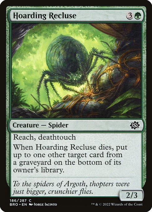 Hoarding Recluse card from BRO #186