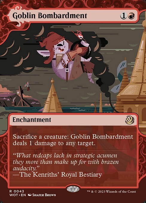 Goblin Bombardment card from WOT #43