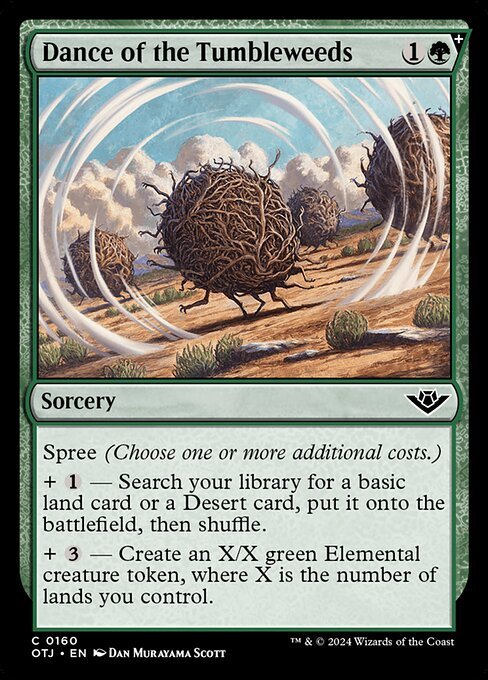 Dance of the Tumbleweeds card from OTJ #160