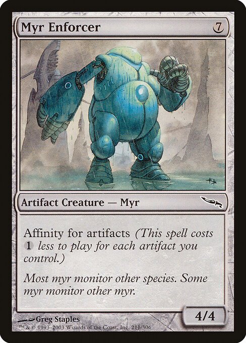 Myr Enforcer card from MRD #211