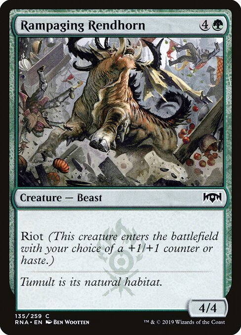 Rampaging Rendhorn card from RNA #135