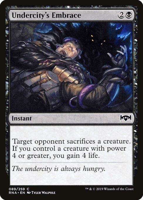 Undercity's Embrace card from RNA #89