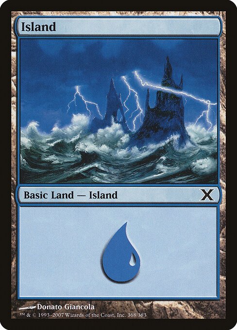 Island (368) card from 10E #368
