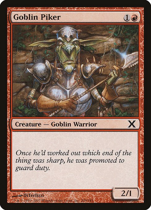 Goblin Piker card from 10E #209