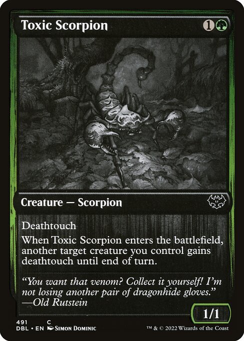 Toxic Scorpion card from DBL #491