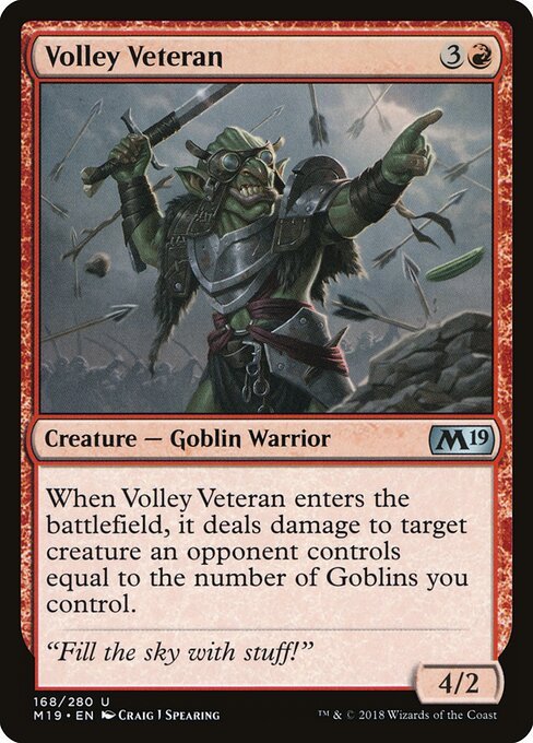 Volley Veteran card from M19 #168