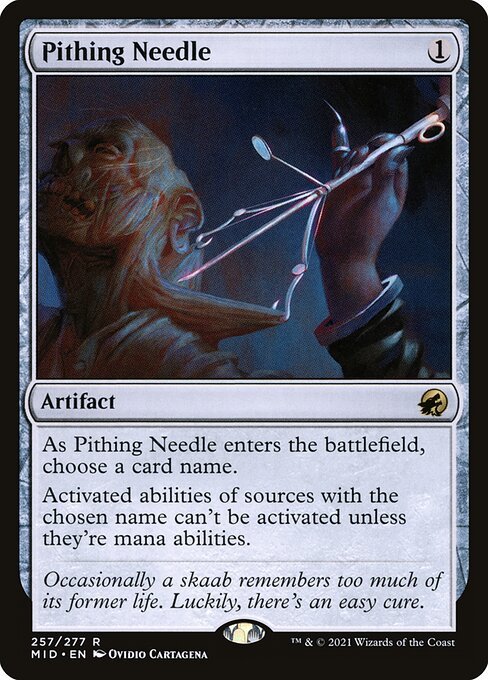 Pithing Needle card from MID #257