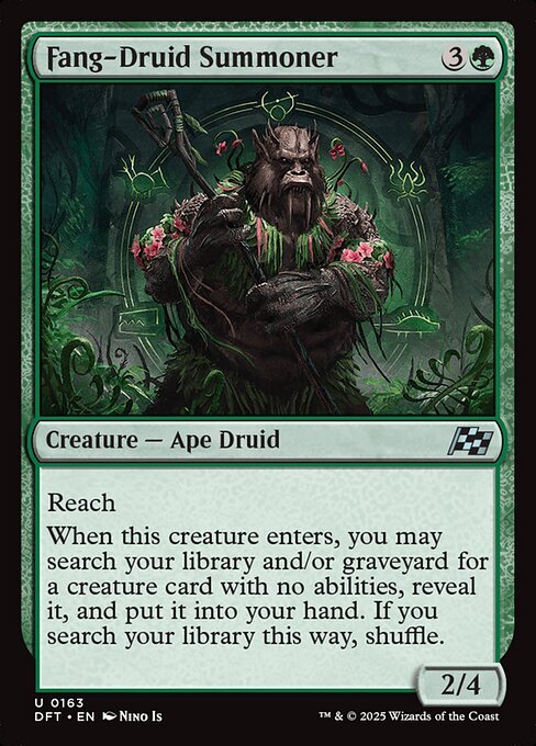 Fang-Druid Summoner card from DFT #163