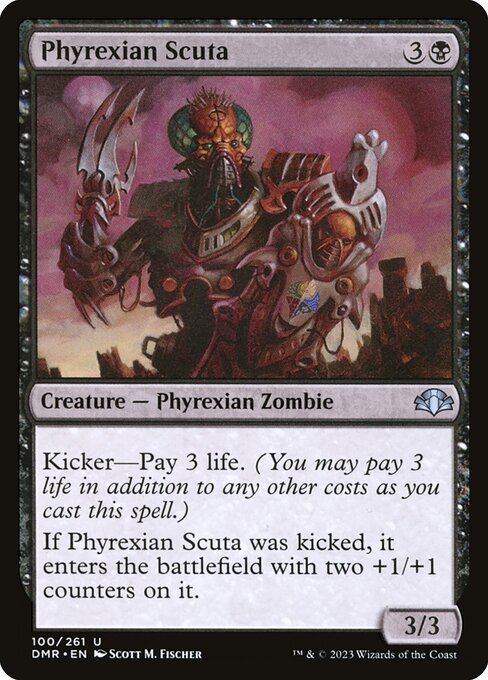 Phyrexian Scuta card from DMR #100