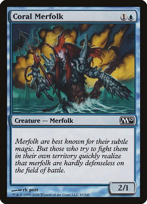 Coral Merfolk card from M10 #47