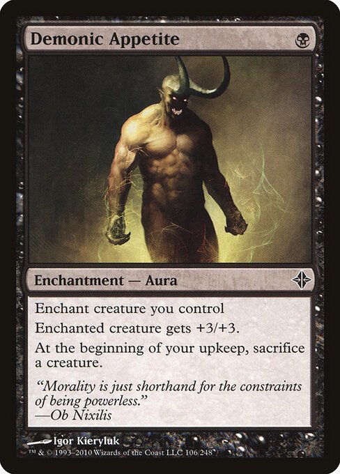 Demonic Appetite card from ROE #106