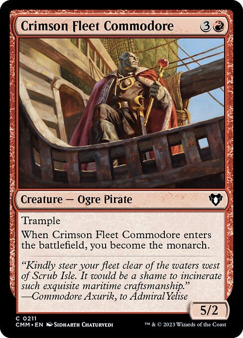 Crimson Fleet Commodore card from CMM #211