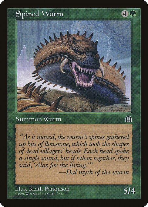 Spined Wurm card from STH #product-5422