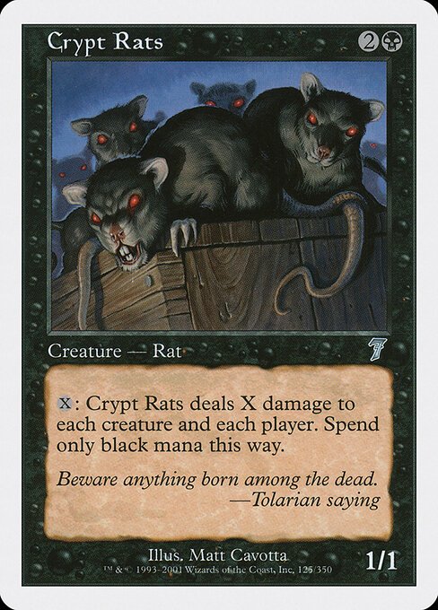 Crypt Rats card from 7ED #125
