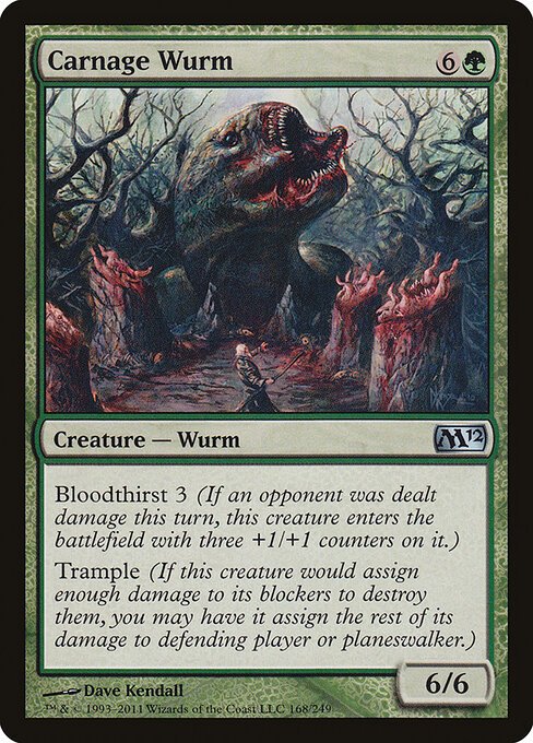 Carnage Wurm card from M12 #168