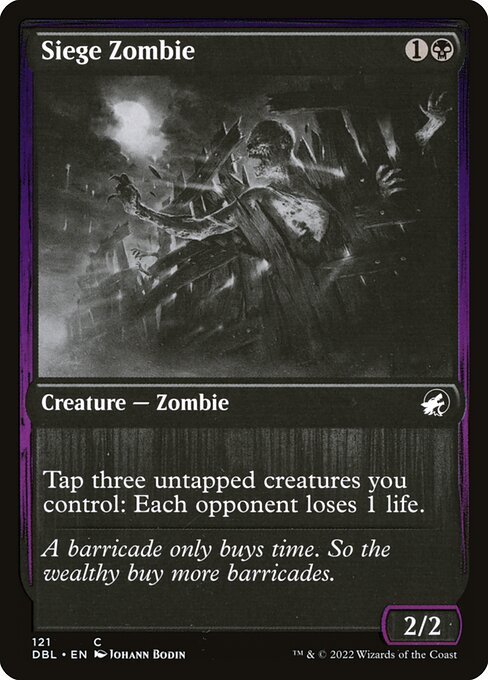 Siege Zombie card from DBL #121