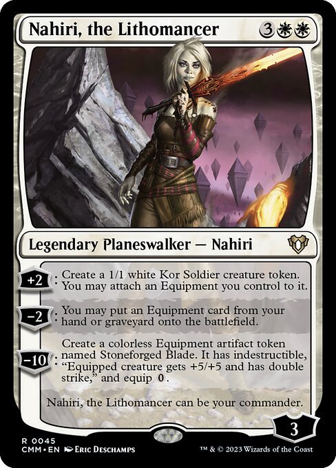 Nahiri, the Lithomancer card from CMM #45