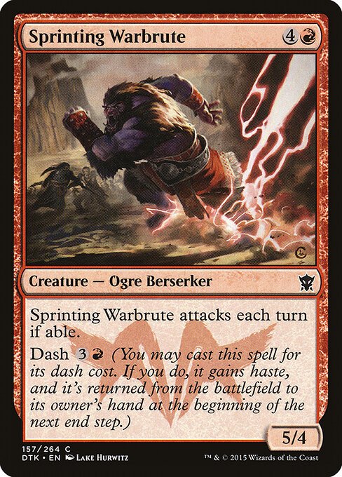 Sprinting Warbrute card from DTK #157