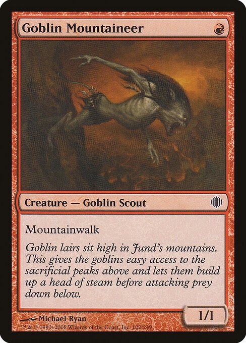 Goblin Mountaineer card from ALA #102