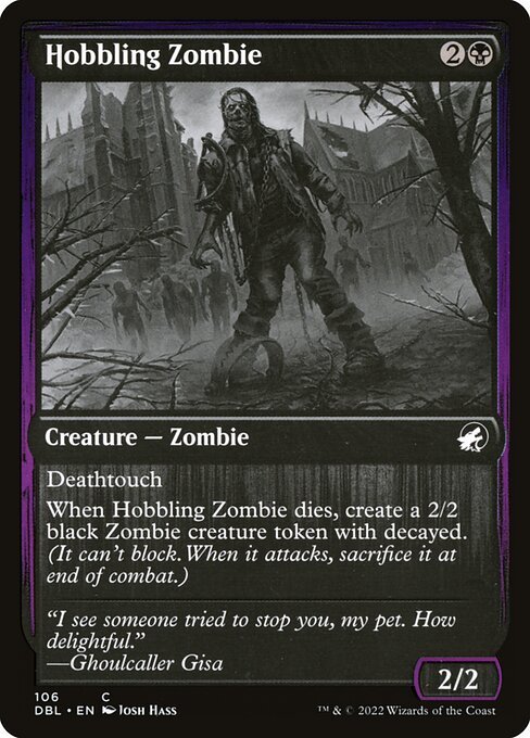 Hobbling Zombie card from DBL #106