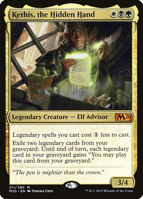 Kethis, the Hidden Hand card from M20 #211