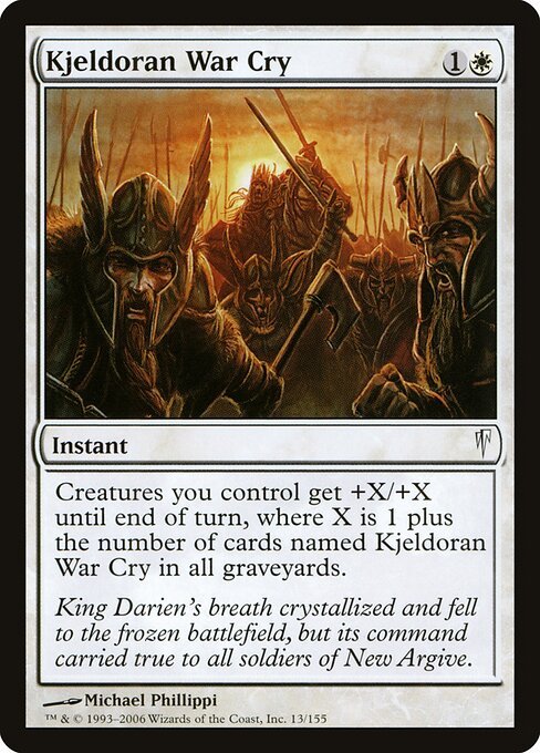Kjeldoran War Cry card from CSP #13