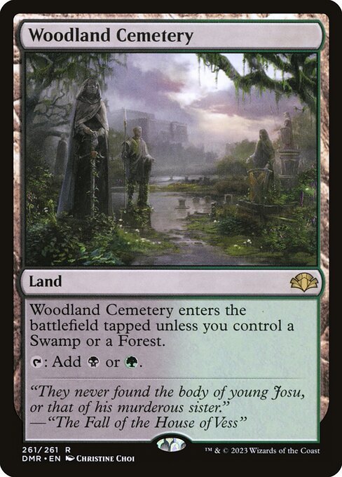 Woodland Cemetery card from DMR #261