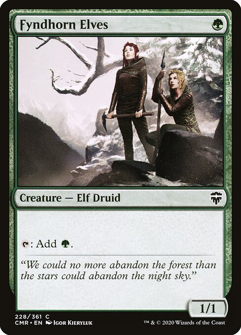 Fyndhorn Elves card from CMR #228