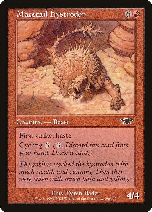 Macetail Hystrodon card from LGN #106