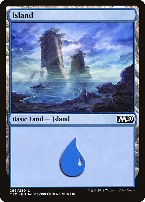 Island (266) card from M20 #266