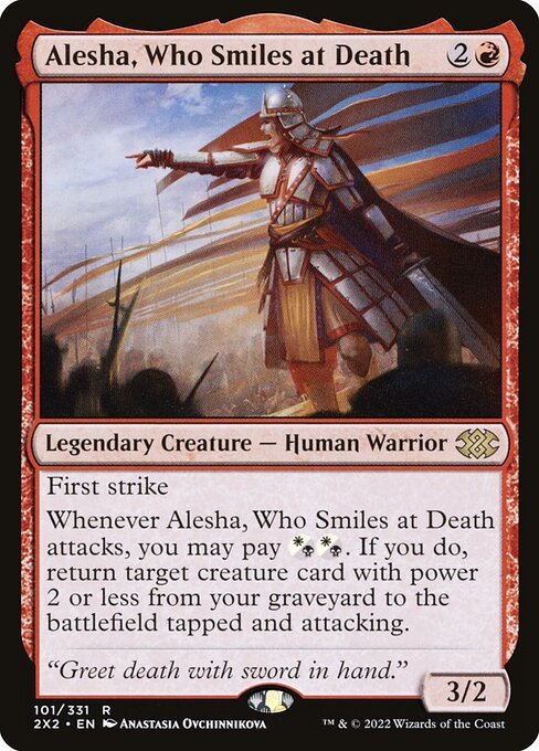 Alesha, Who Smiles at Death card from 2X2 #101