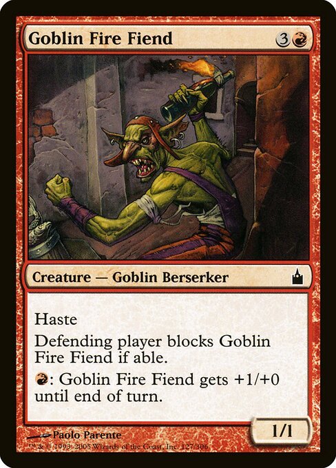 Goblin Fire Fiend card from RAV #127