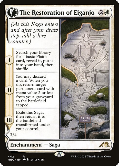 The Restoration of Eiganjo card from NEO #442