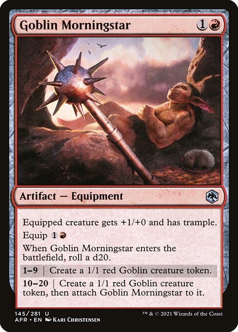 Goblin Morningstar card from AFR #145