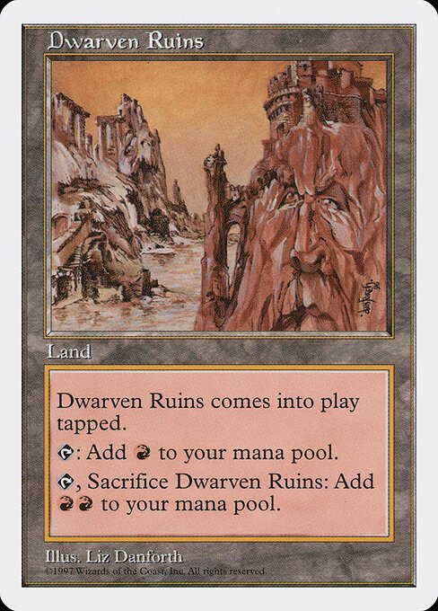 Dwarven Ruins card from 5ED #product-2122