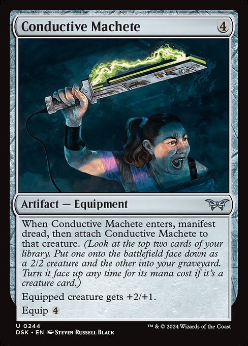 Conductive Machete card from DSK #244