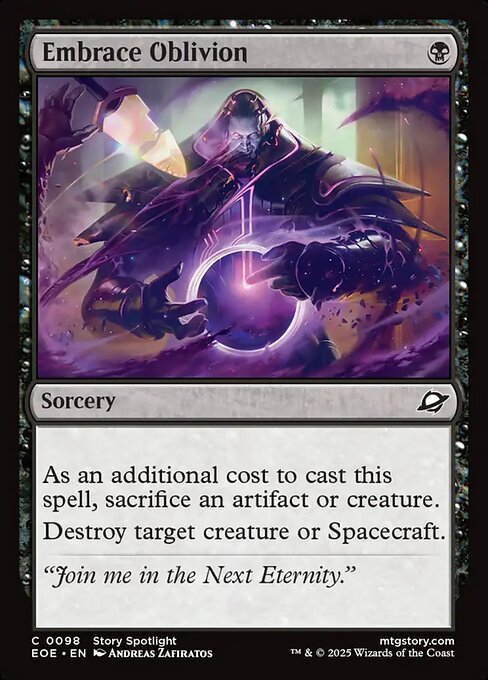Embrace Oblivion card from EOE #98