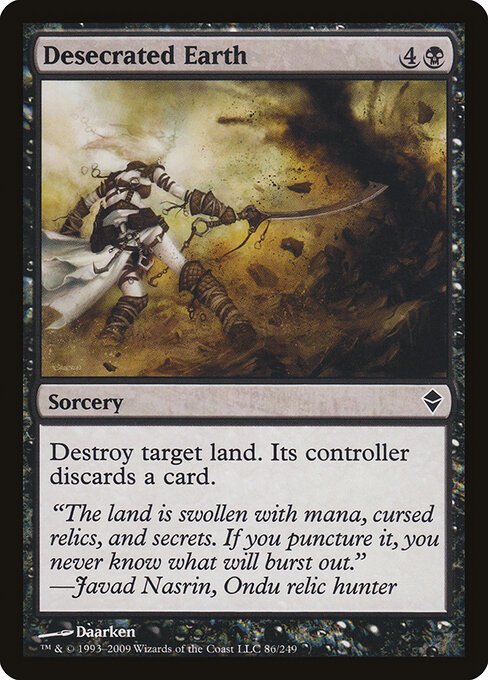 Desecrated Earth card from ZEN #86