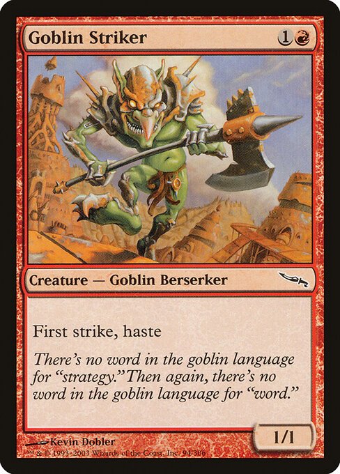 Goblin Striker card from MRD #94