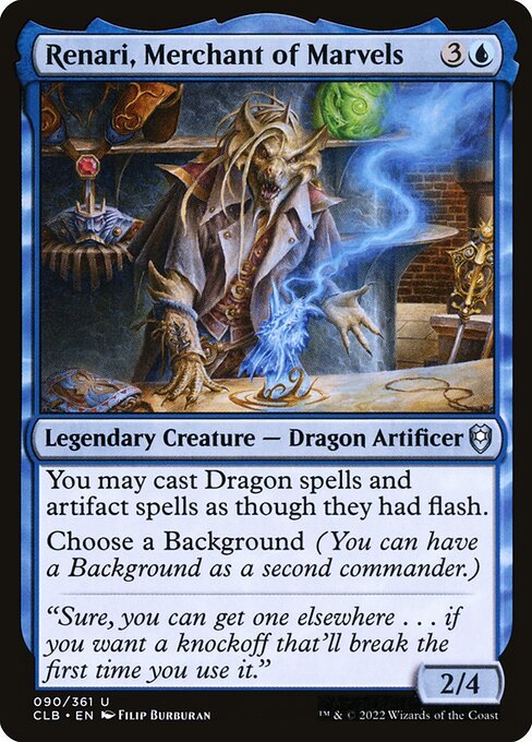 Renari, Merchant of Marvels card from CLB #90