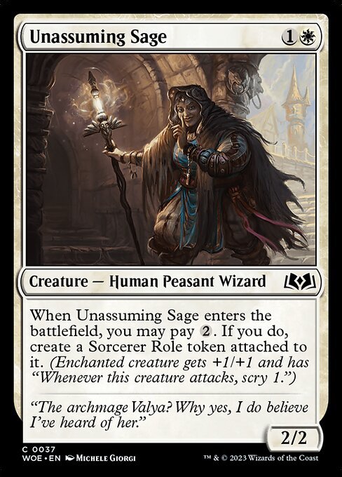 Unassuming Sage card from WOE #37